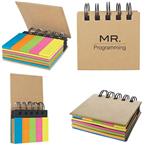 SH1340 Spiral Book With Sticky Notes, Flags And Custom Imprint